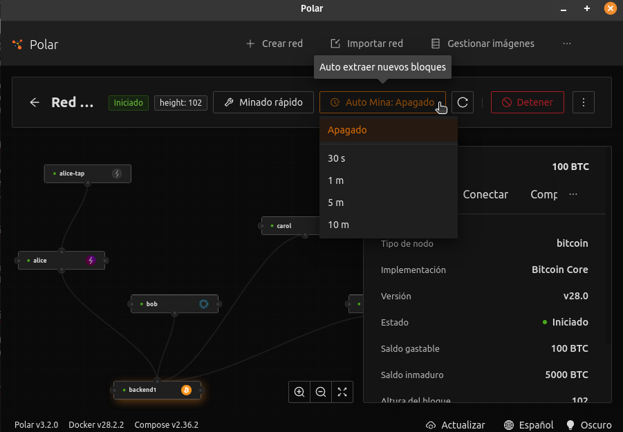 Minar automaticamente