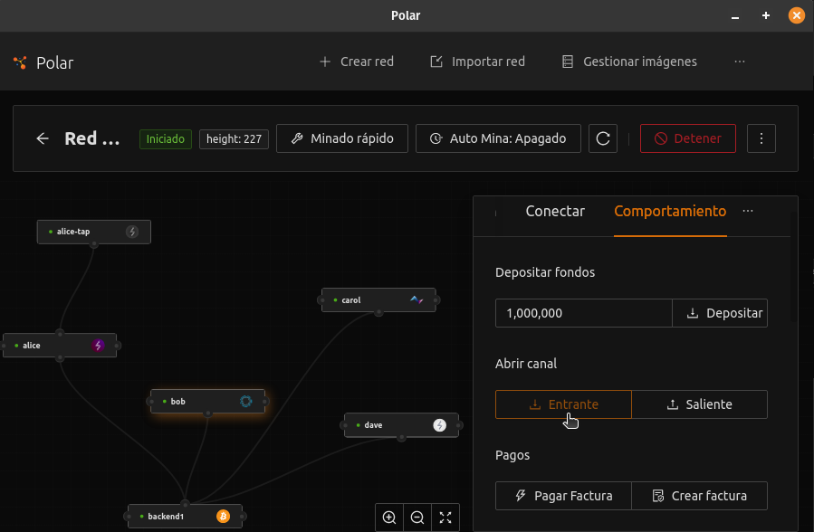 Inicio de apertura de canal