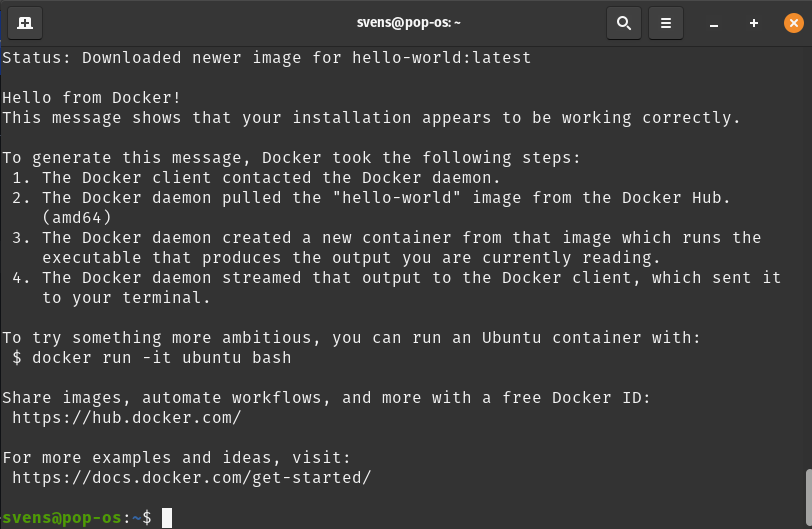 Terminal comprobar Docker 1
