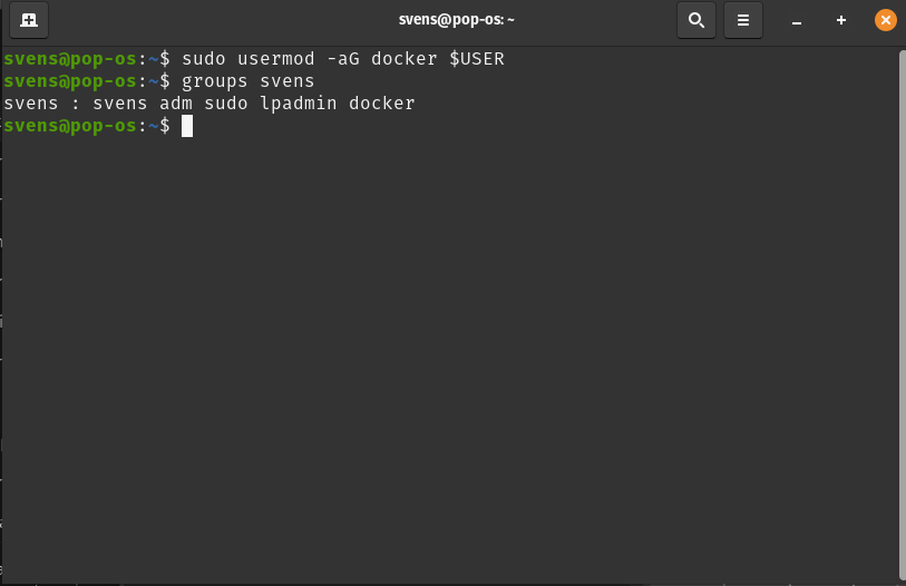 Terminal agregar usuario